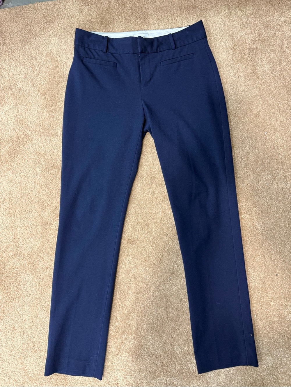 Calvin Klein Dark Navy Straight-Leg Dress Pants